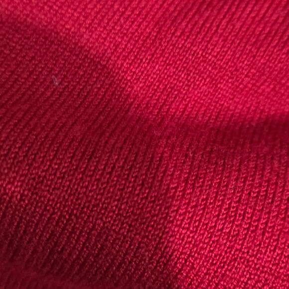 Michael Simon Cardigan Sweater Red Duster Beaded Christmas Asymmetric Plus 1X - Picture 11 of 15